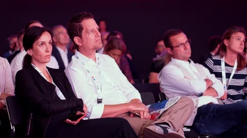 Spectators conference Video stock 104920053