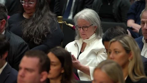 Spectators in the hearing room Stock Footage 345284100