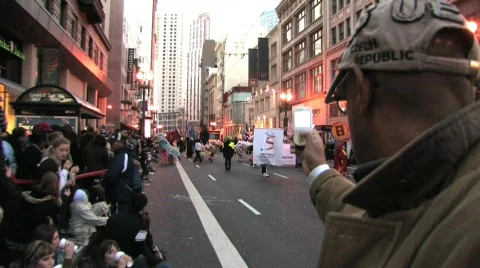 Spectators at a Parade Stock Footage 335674