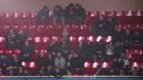 Spectators sit in the stands. Real time. Stock Footage 65299255