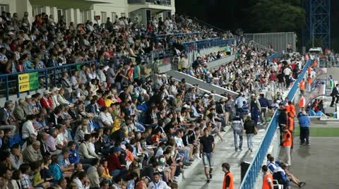 Spectators at the stadium. Stock Footage 11022599