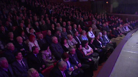 Spectators in the theater 1 Stock Footage 33148834