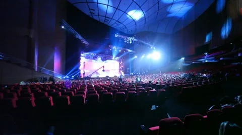 Spectators watch Big Digit - 2011 awards ceremony Stock Footage 7737413