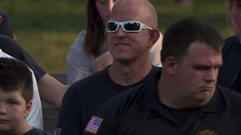 Spectators watching 911 ceremony. Stock-Footage 162763129