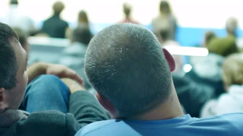Spectators Watching the Match Stock Footage 68366425