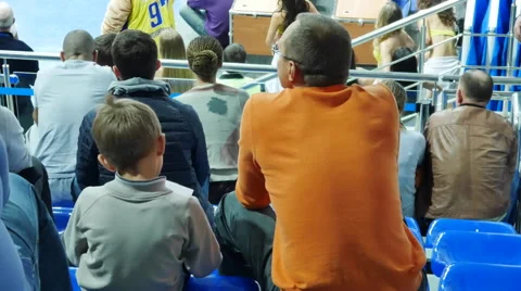 Spectators Watching the Match Stock Footage 68366641
