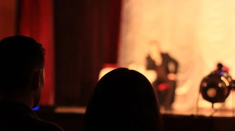 Spectators watching performance in the theater Vidéo 43594987
