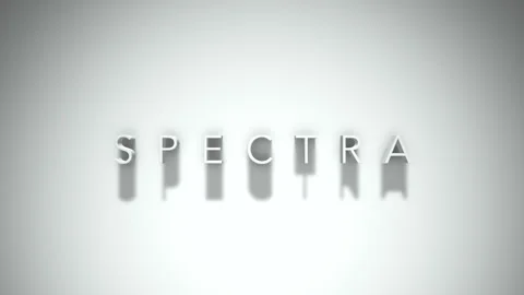 Spectra 3D title animation with shadows on a white background Video stock 297662026