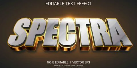 Spectra vector text effect with modern style design Stock Illustration