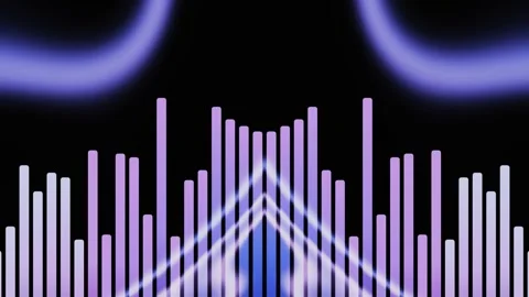 Spectral Audio Frequency Waveforms Display Stock Footage 340541851
