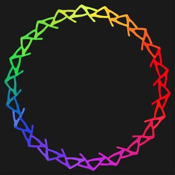 The spectral circle pattern. Multi color ring. Vector background 스톡 일러스트