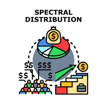 Spectral distribution analyzing data about financial growth 스톡 일러스트
