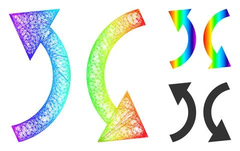 Spectral Hatched Gradient Exchange Arrows Icon Stockillustratie