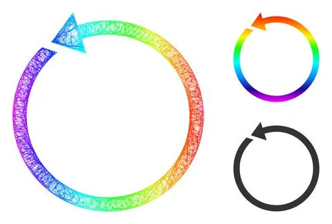 Spectral Hatched Gradient Rotate Ccw Icon 스톡 일러스트