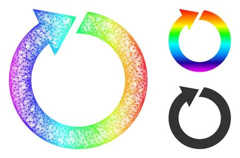 Spectral Hatched Gradient Rotate Icon 스톡 일러스트