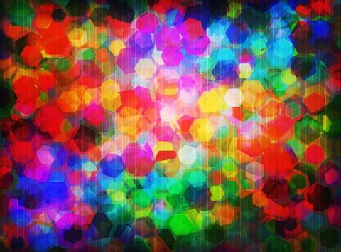 Spectral hexagons Stock Illustration