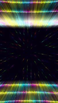 Spectral light rays zooming speed explosion abstract neon background Stock Illustration