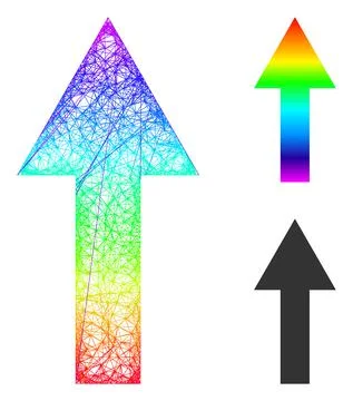 Spectral Linear Gradient Arrow Up Icon 스톡 일러스트