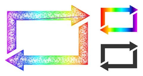 Spectral Linear Gradient Exchange Arrows Icon Stockillustratie