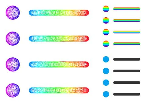 Spectral Linear Gradient Items Icon Ilustração Stock