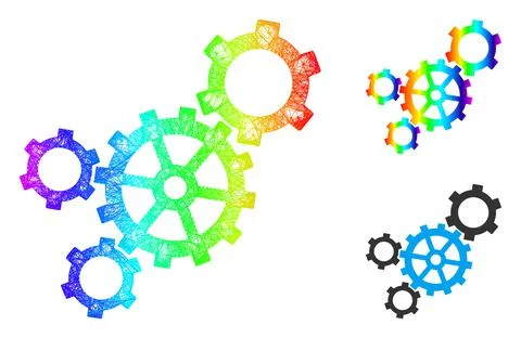 Spectral Linear Gradient Mechanism Icon Stock Illustration