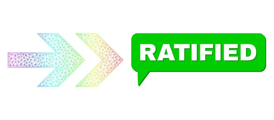 Spectral Net Gradient Arrow Right Icon and Ratified Chat Bubble with Shadow Stockillustratie