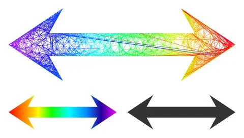 Spectral Net Gradient Horizontal Flip Icon Stock Illustration