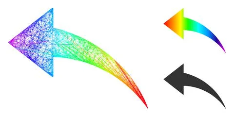 Spectral Net Gradient Undo Icon Stock Illustration