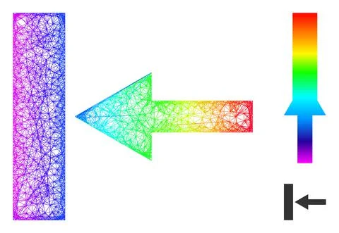 Spectral Net Mesh Gradient Move Left Icon 스톡 일러스트