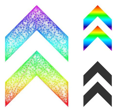Spectral Net Mesh Gradient Shift Up Icon 스톡 일러스트