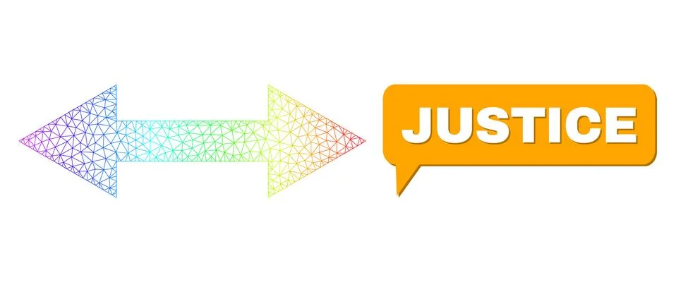 Spectral Network Gradient Horizontal Flip Icon and Justice Chat Cloud with イラスト素材