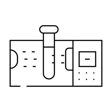 Spectrophotometers lab electronic tool line icon vector illustration Stock Illustration