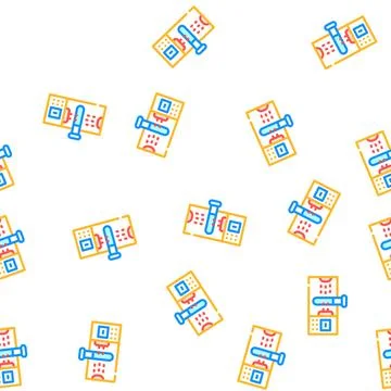 Spectrophotometers lab electronic tool vector seamless pattern Stock Illustration
