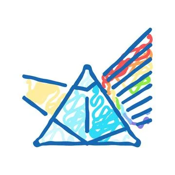Spectroscopy materials engineering icon doodle illustration Stock Illustration
