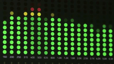 Spectrum analyzer software on computer in recording studio Stock Footage 165817768