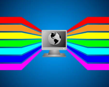 Spectrum and the computer Stock-Illustration
