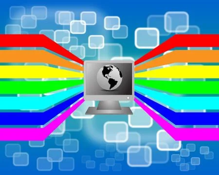 Spectrum and the computer Stock Illustration