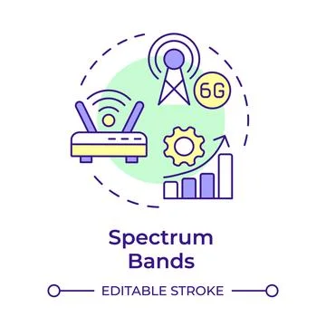 Spectrum bands multi color concept icon Stock Illustration