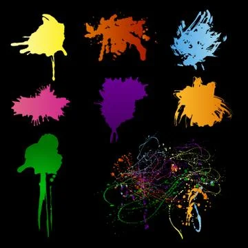 Spectrum blots Stock Illustration