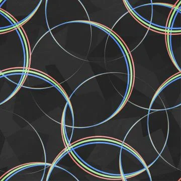 Spectrum circles seamless pattern Stock Illustration
