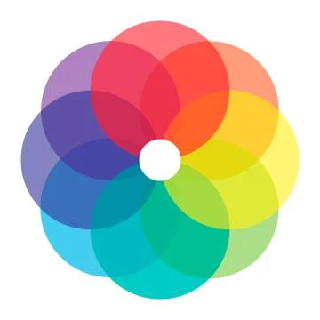 Spectrum color circles Stock Illustration