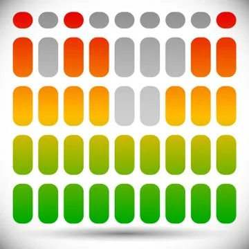 Spectrum color EQ - equalizer template rectangle bars Stock Illustration