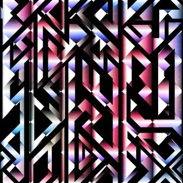 Spectrum color geometric seamless pattern Stock Illustration