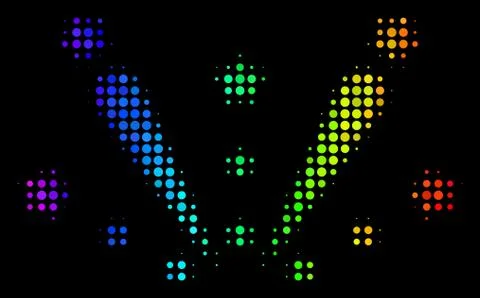 Spectrum Dot Fireworks Explosion Icon 스톡 일러스트