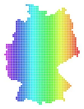 Spectrum Dot Germany Map Illustrazione stock