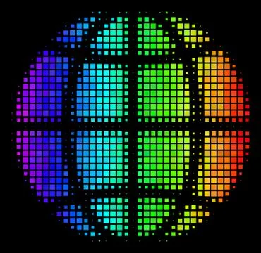 Spectrum Dot Globe Icon Stock Illustration