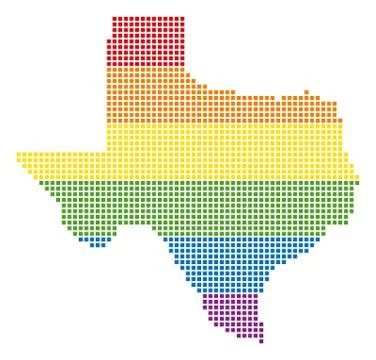 Spectrum Dot LGBT Texas Map イラスト素材