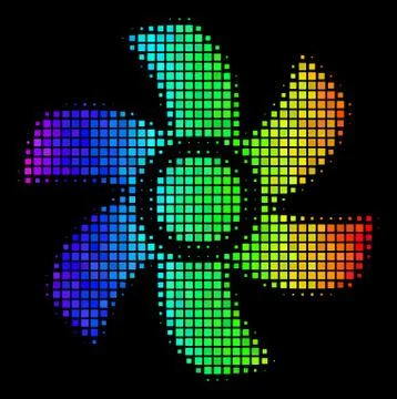 Spectrum Dot Rotor Icon Stock Illustration
