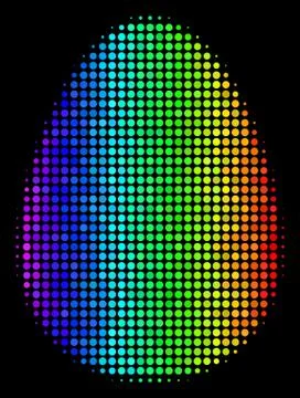 Spectrum Dotted Egg Icon 스톡 일러스트