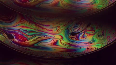 Spectrum fluid blur paint bubble oil emulsion arch Stock Photos
